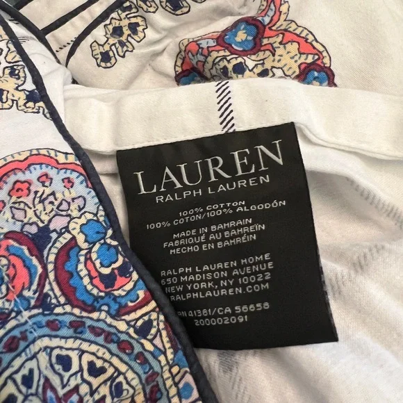 Ralph Lauren Reversible Carter Paisley Full/Queen Duvet Cover Set